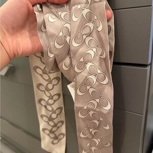 Coach Beige and Brown Scarf